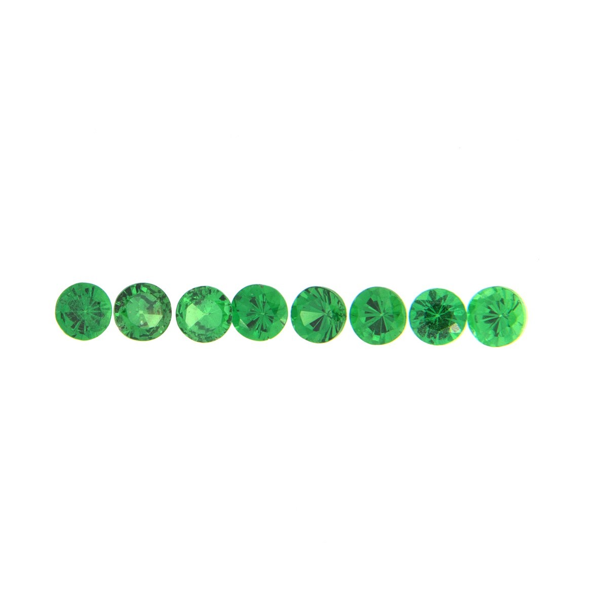 DTS5 Granato Tsavorite Naturale Taglio Tondo Diamond Cut 2.20 mm tennis