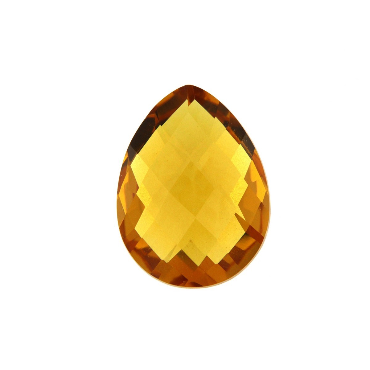 HBGG1613 Quarzo Citrino Idrotermale Sintetico Taglio Goccia Brio 16x13 mm singola