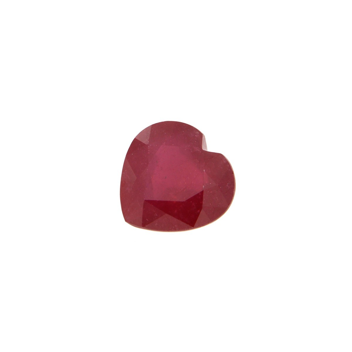 RPH12 corindone rubino rosso naturale trattato riempimento taglio cuore 12 mm singola