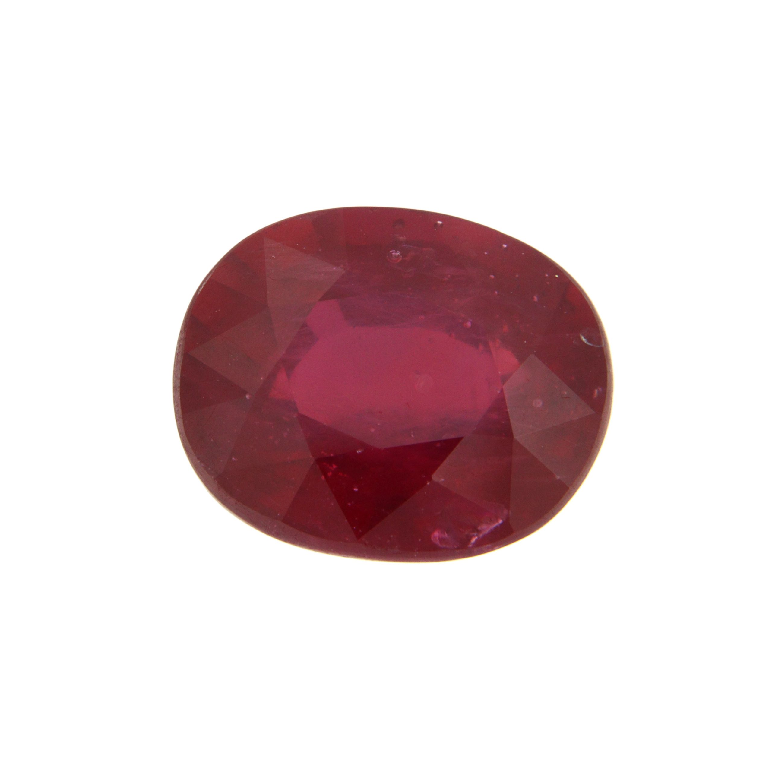 RPO1210 corindone rubino rosso naturale trattato riempimento taglio ovale 12x10 mm singola