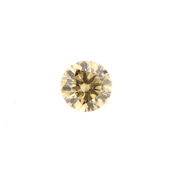Moissanite Sintetica Champagne - Taglio Tondo (Diamond Cut)
