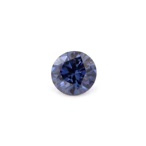 Moissanite Sintetica Blu - Taglio Tondo (Diamond Cut)